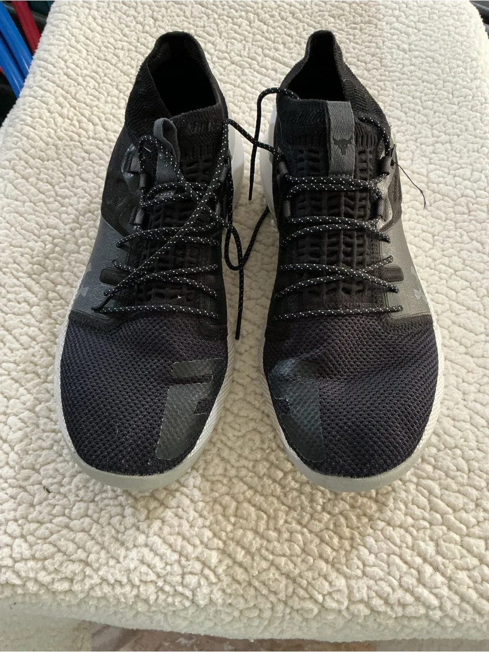 Under Armour Men’s Black and White HOVR Athletic Trainers